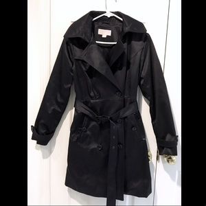Michael Kors Black Double-Breasted Trench Coat